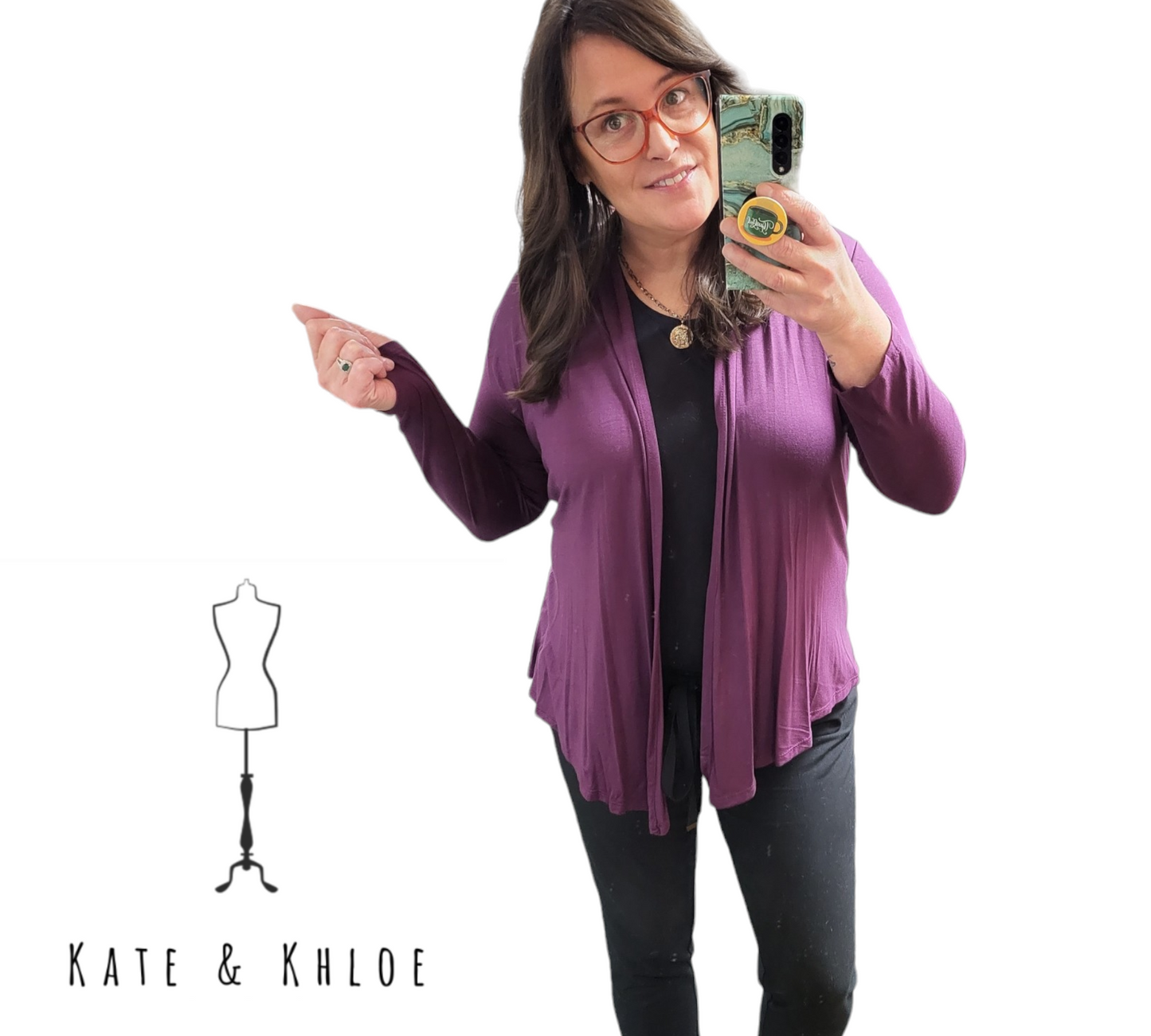 Elegant Ease Open Front Cardigan