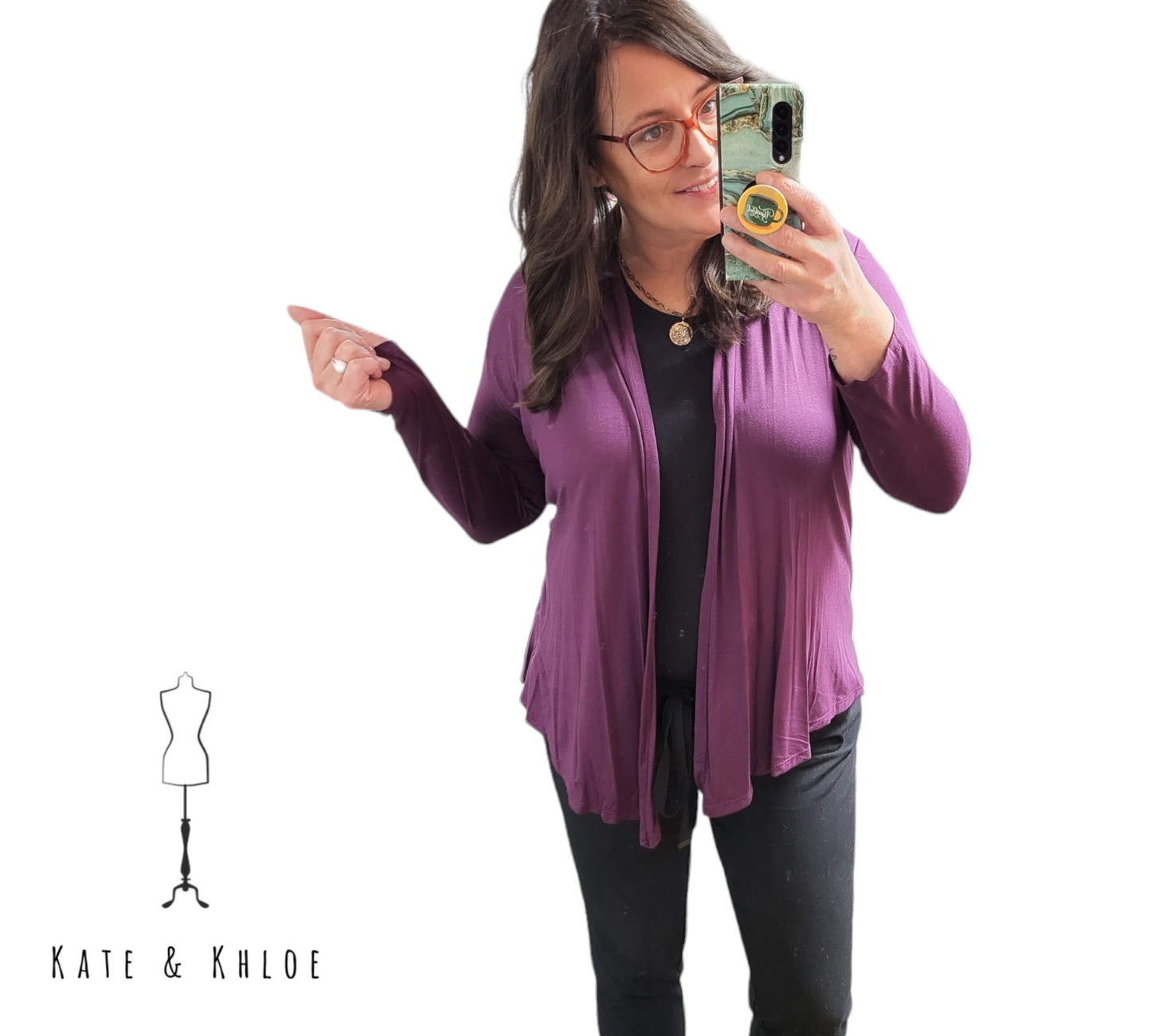 Elegant Ease Open Front Cardigan