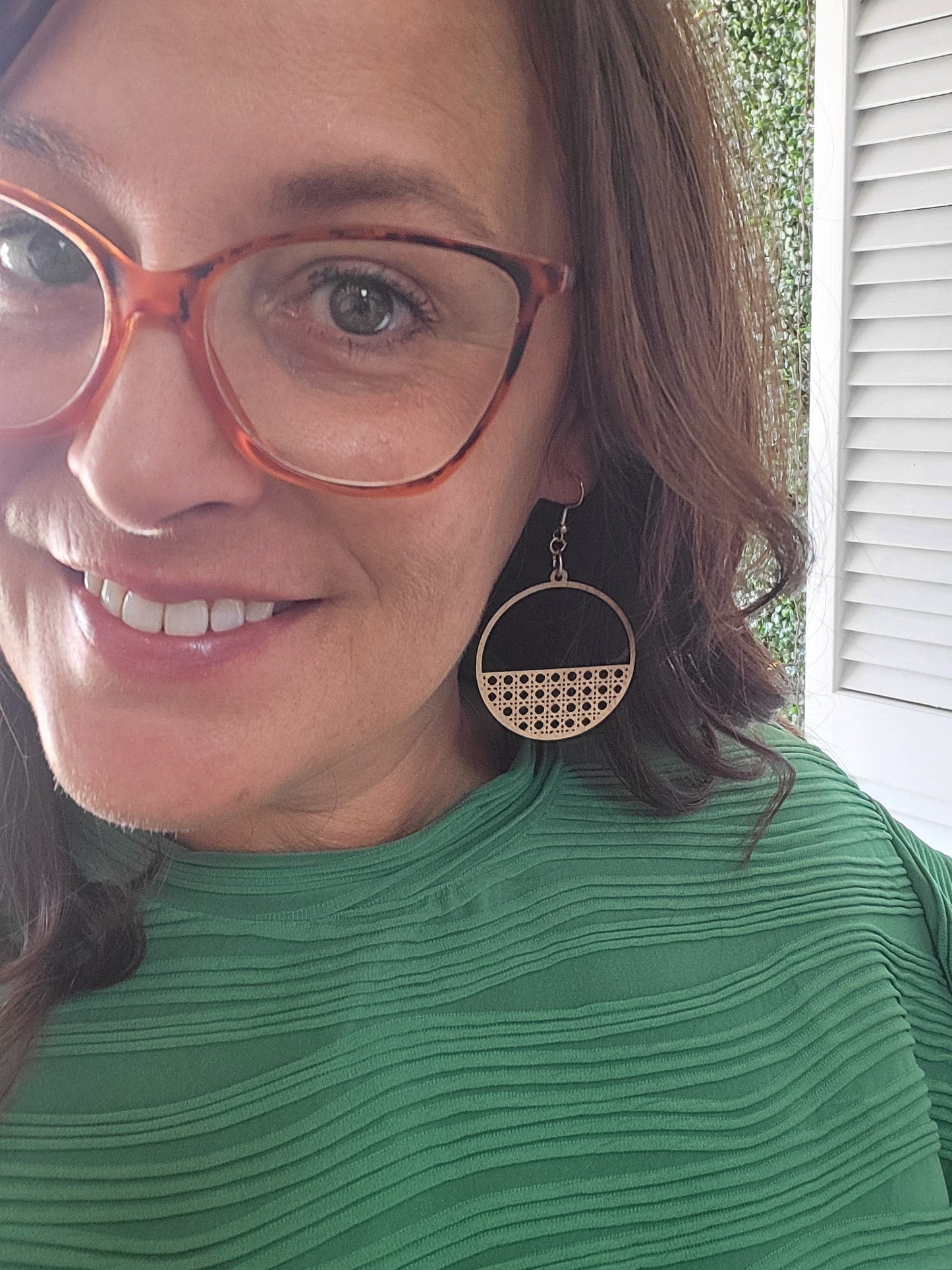 Artisan Wood Dangle Earrings