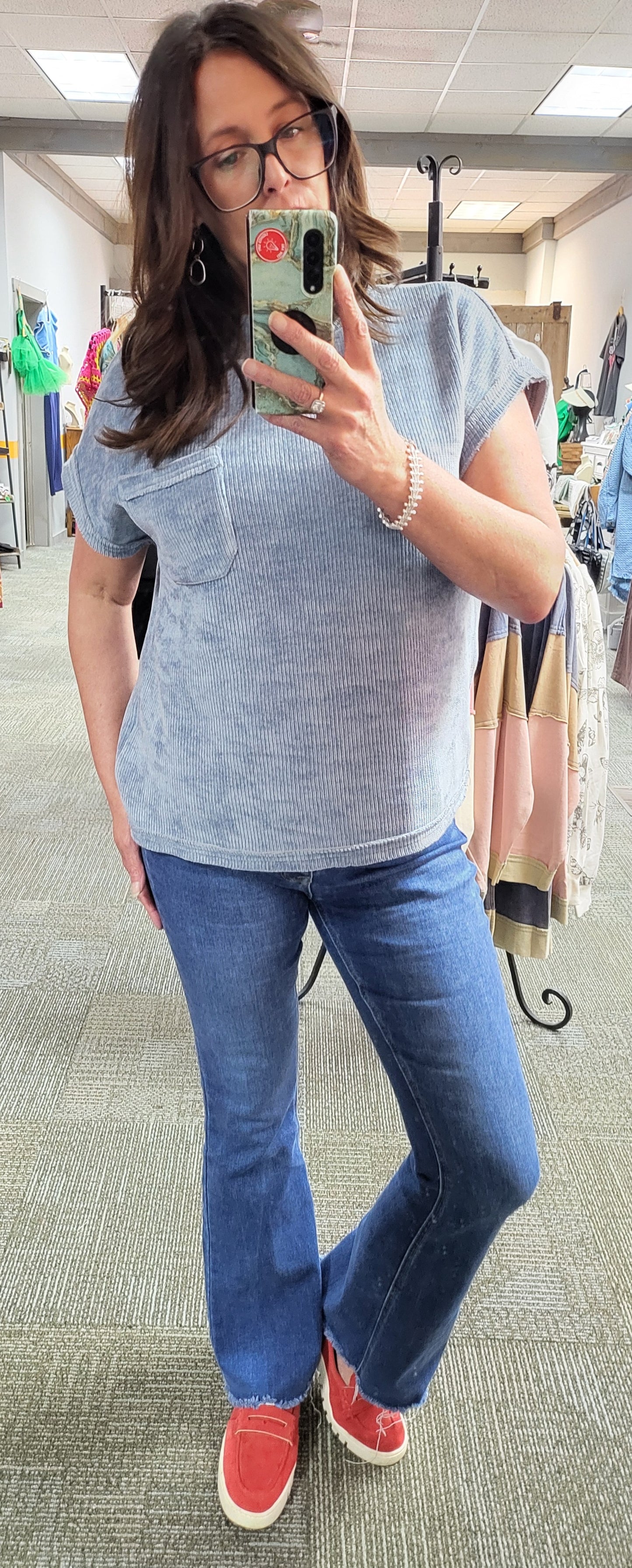 Joy Soft Mock Neck Top