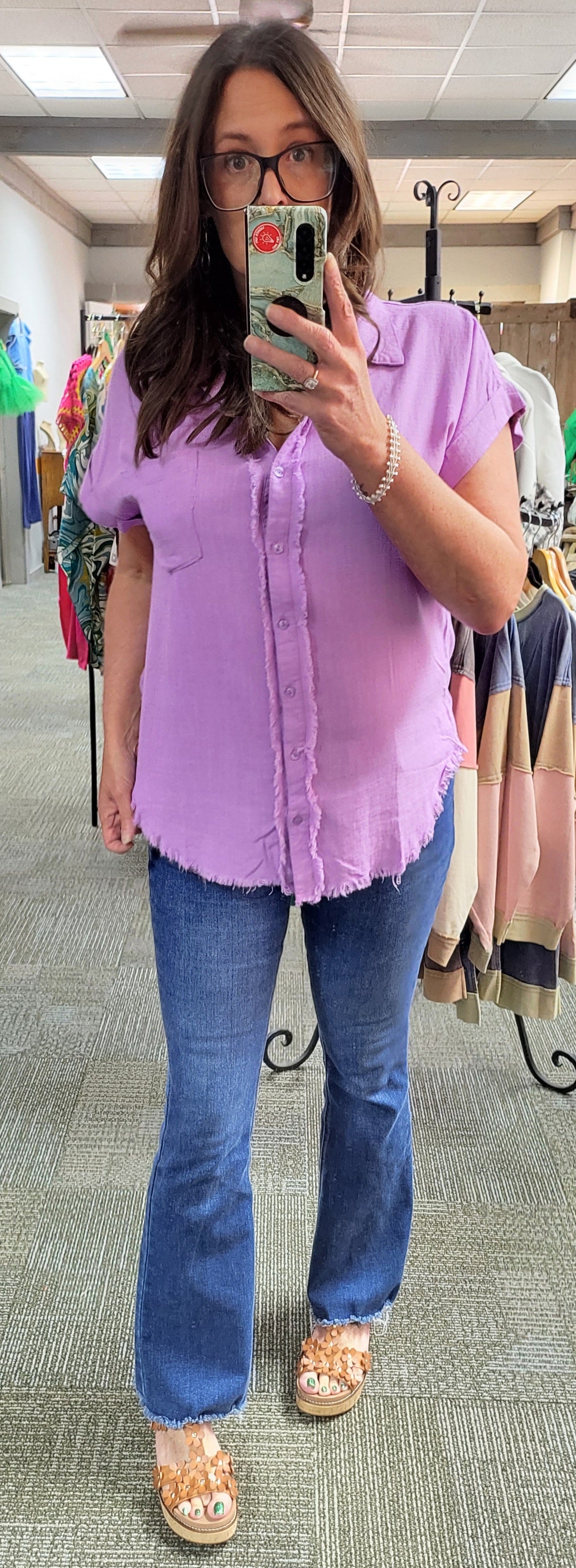 Lavender Linen Shirt