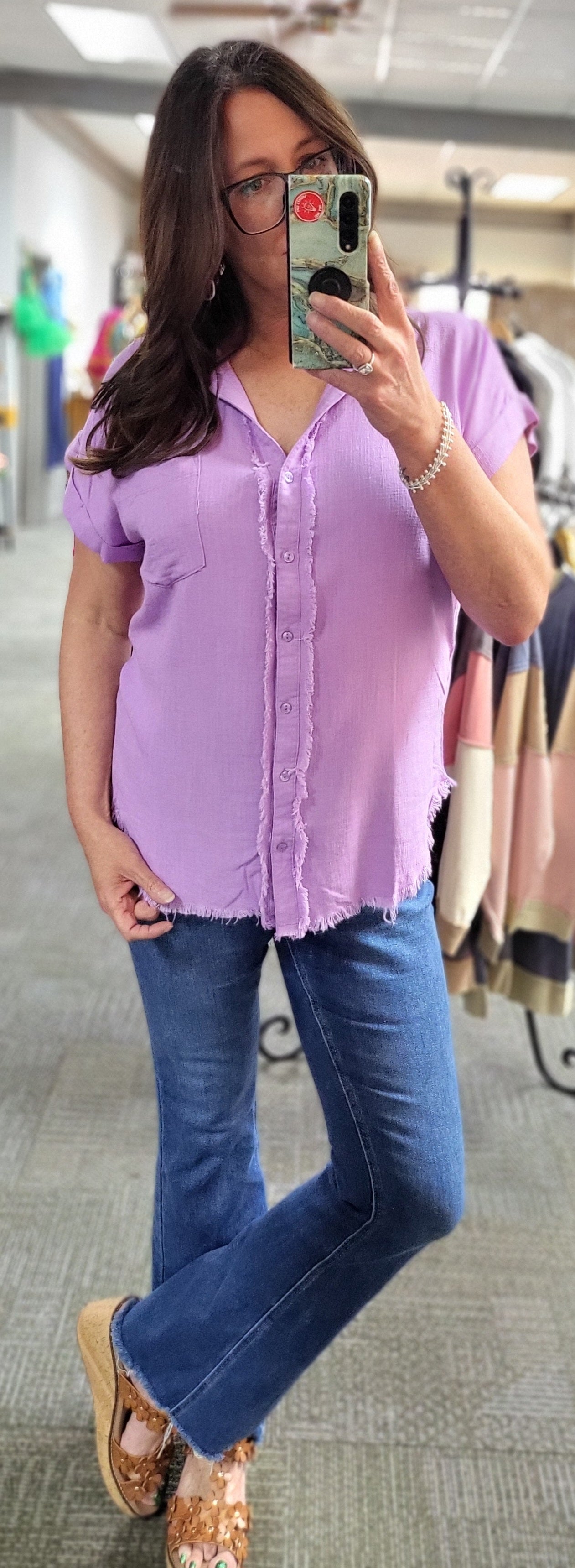 Lavender Linen Shirt
