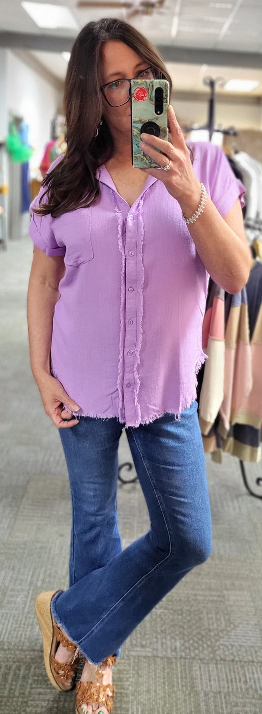 Lavender Linen Shirt