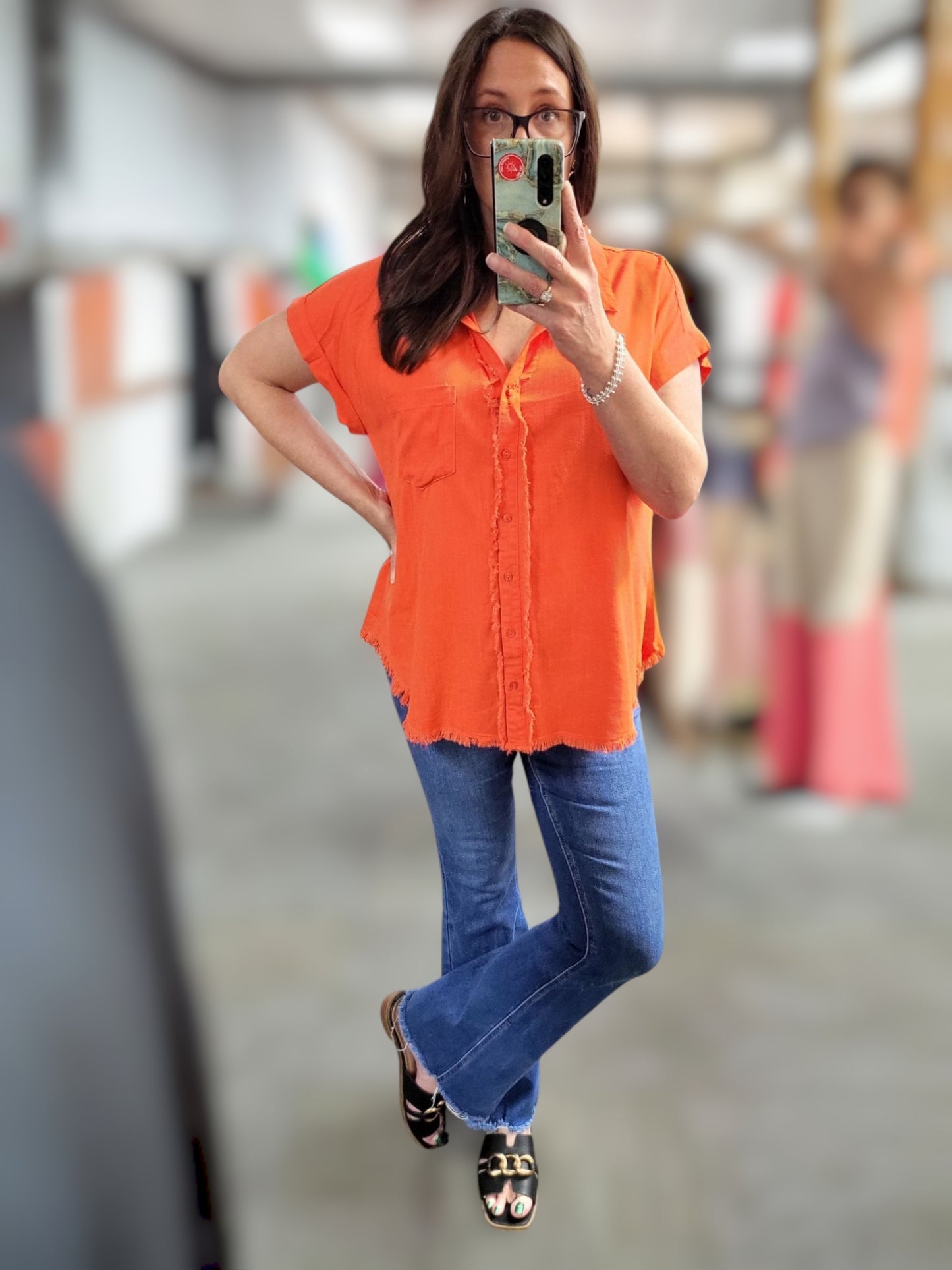Mandarin Linen Shirt