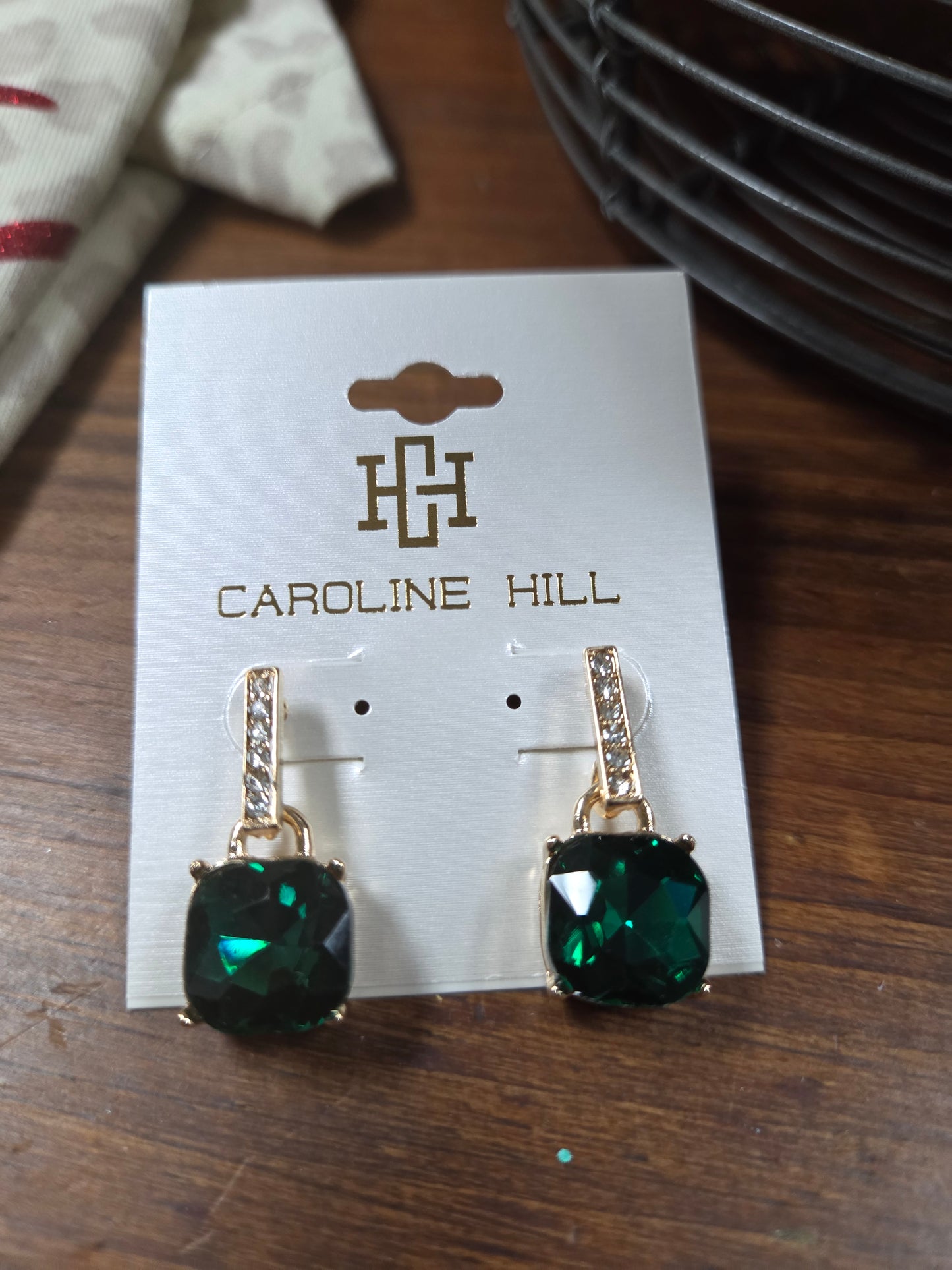 Janelle CZ Emerald Earrings