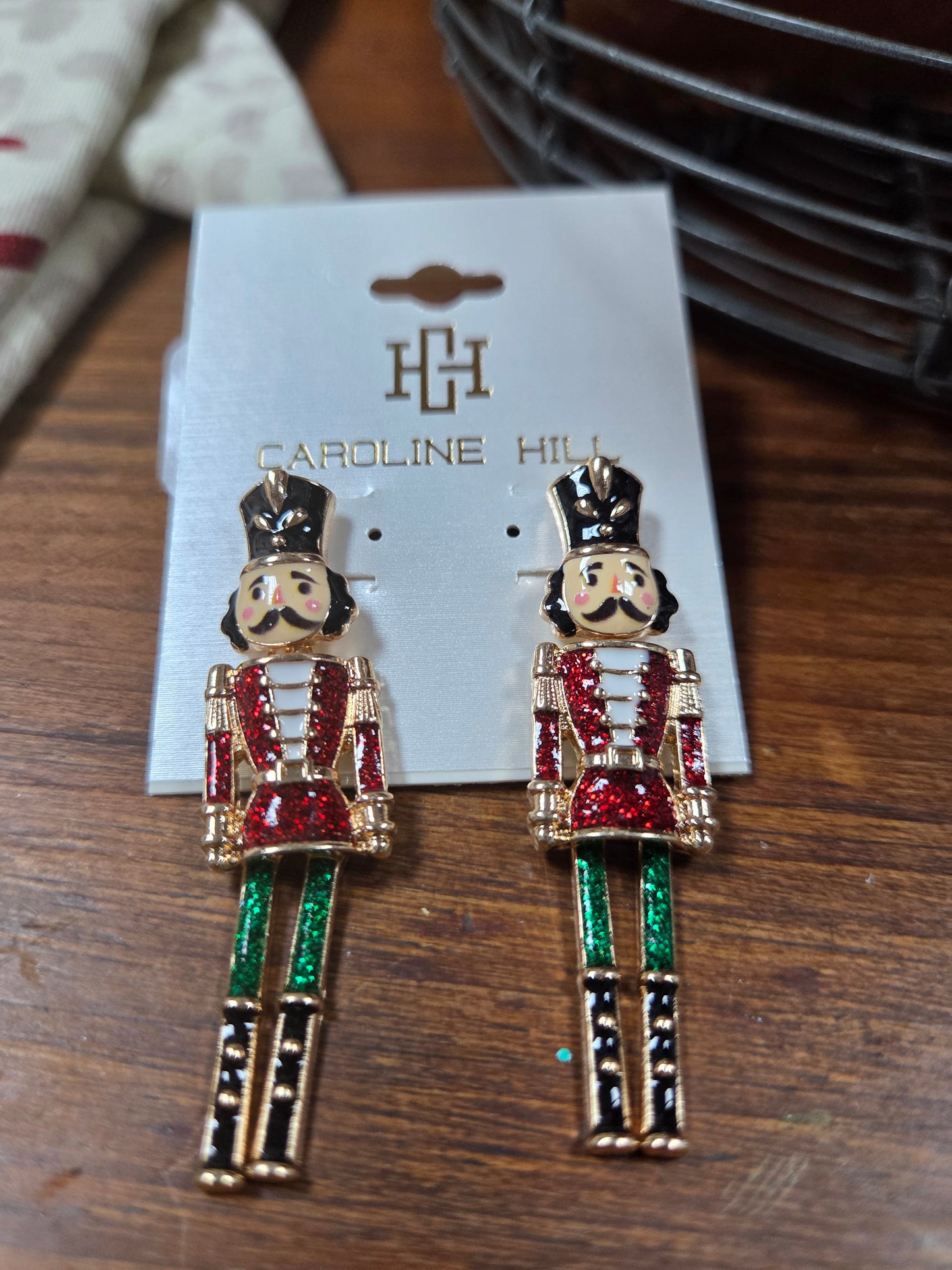 Naughty or Nice Nutcracker Earrings in Red