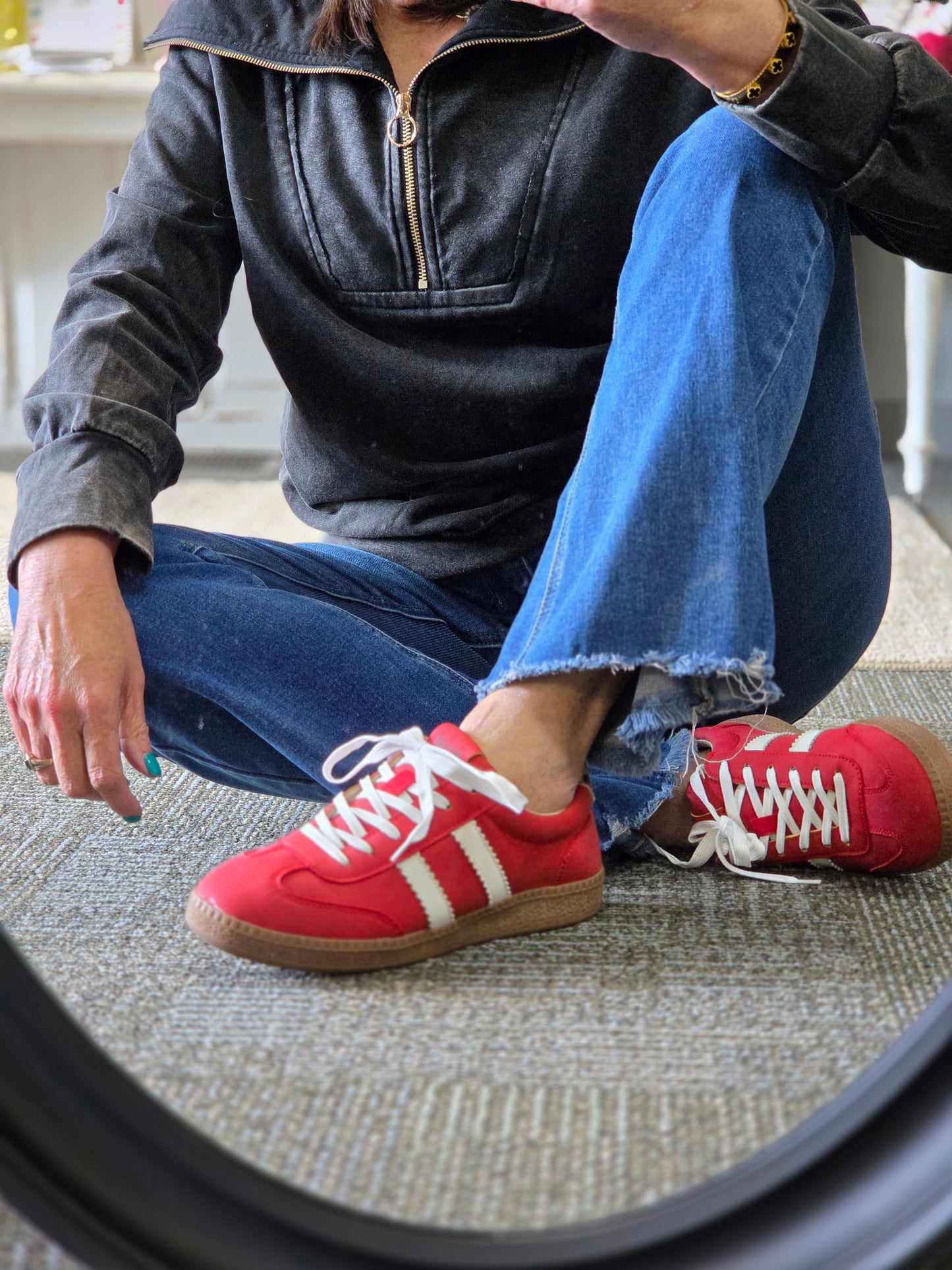 Corkys Heads Up Sneaker in Red