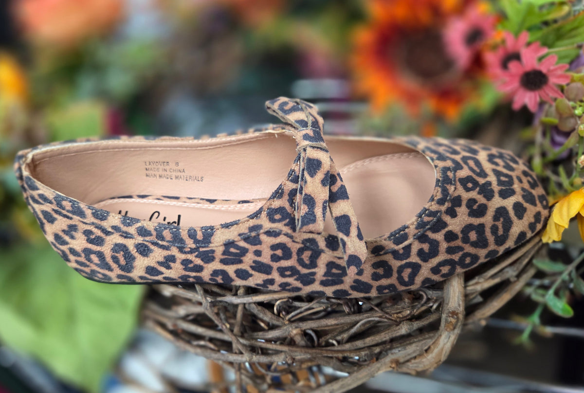 Corkys Footwear Layover in Leopard Print Ballet Flat