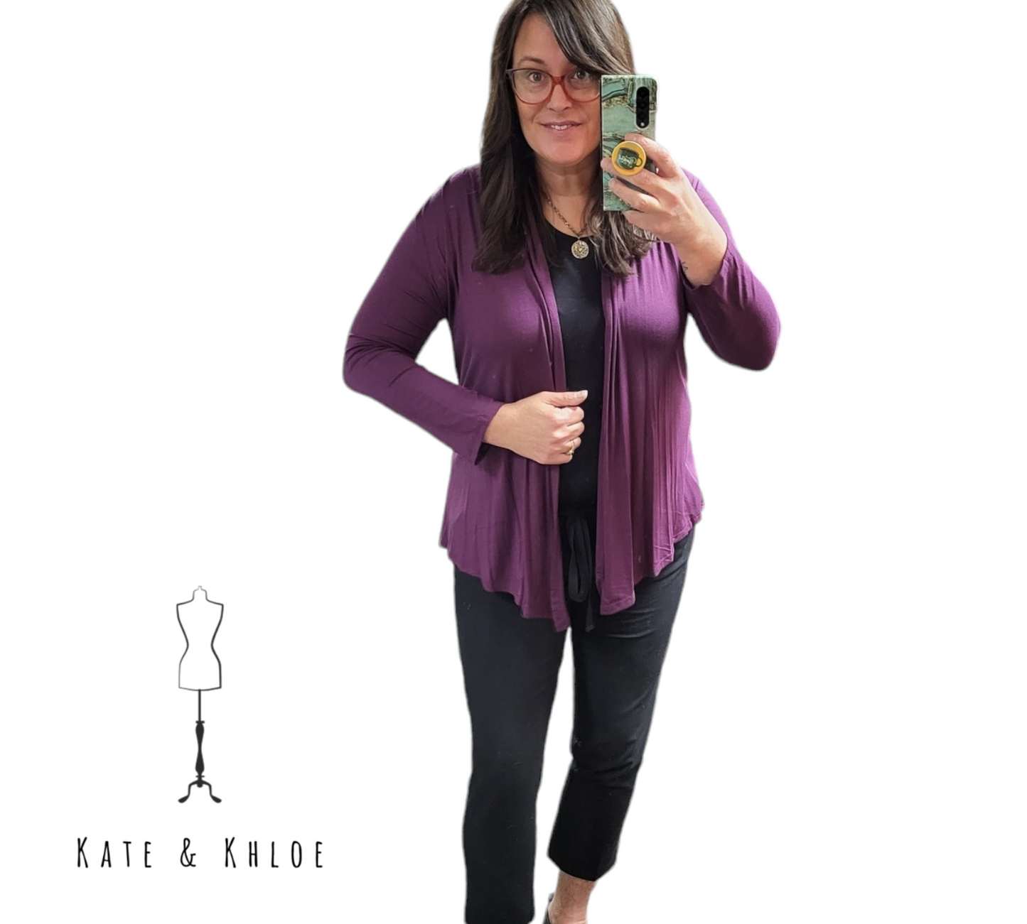Elegant Ease Open Front Cardigan