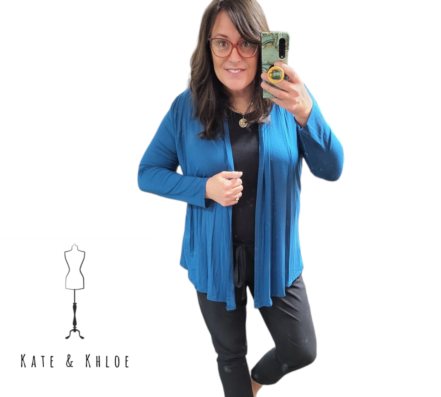 Elegant Ease Open Front Cardigan