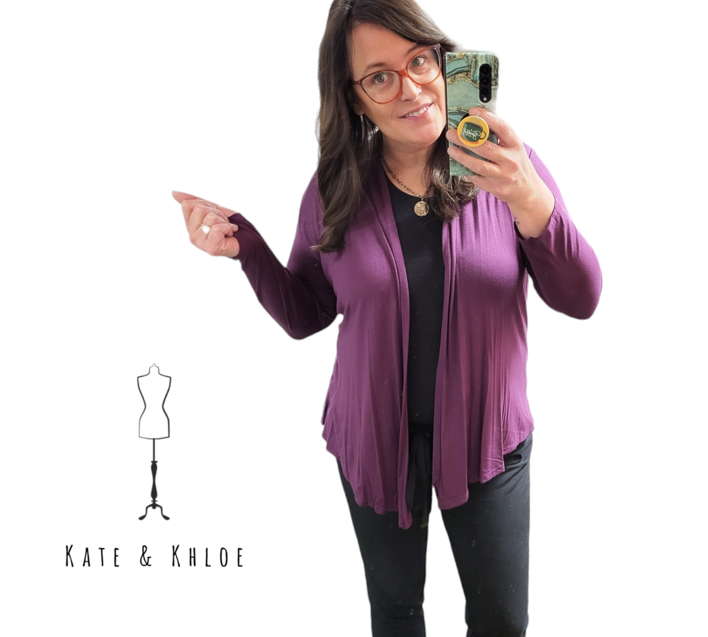 Elegant Ease Open Front Cardigan