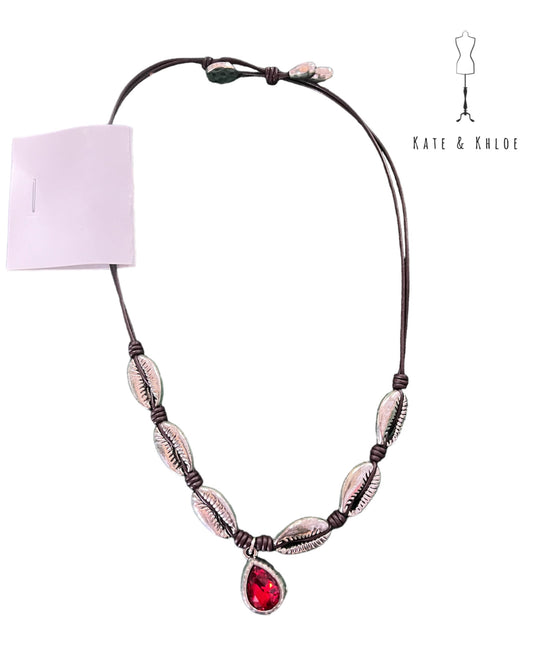 Silver Pooka Gemstone Necklace