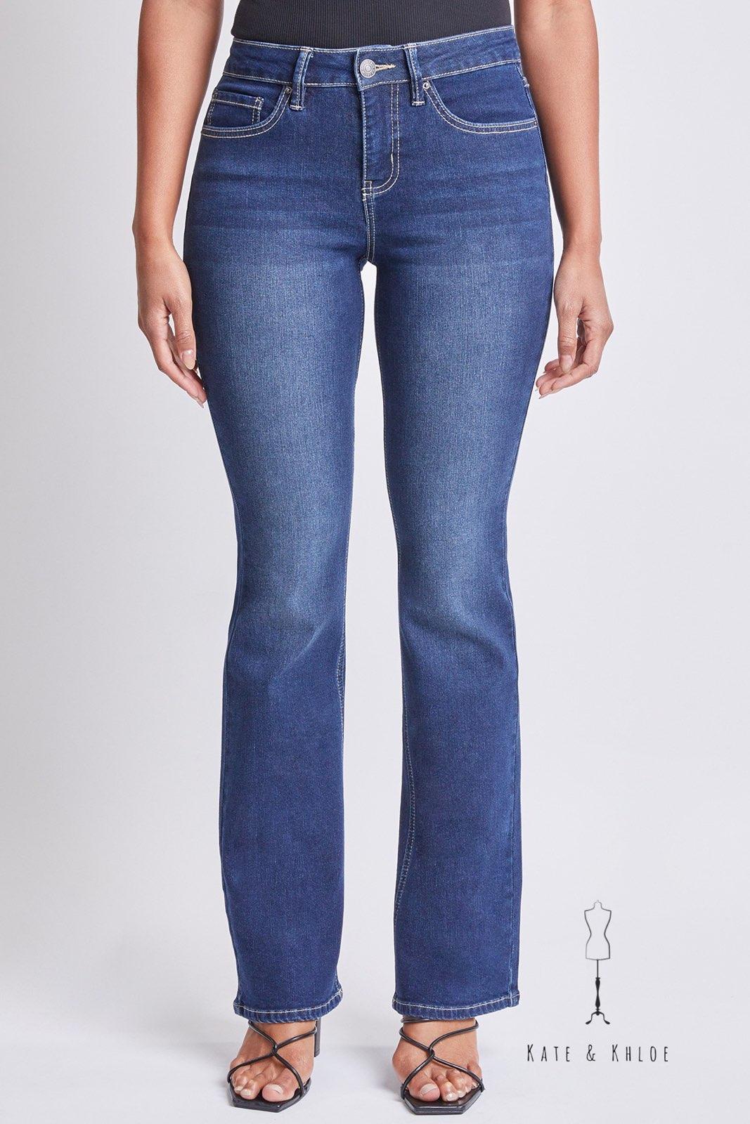 Sustainable Mid-rise Bootcut Denim with Tummy Control Panel