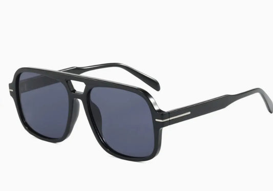 Natalie Oversized Aviator Sunglasses Black