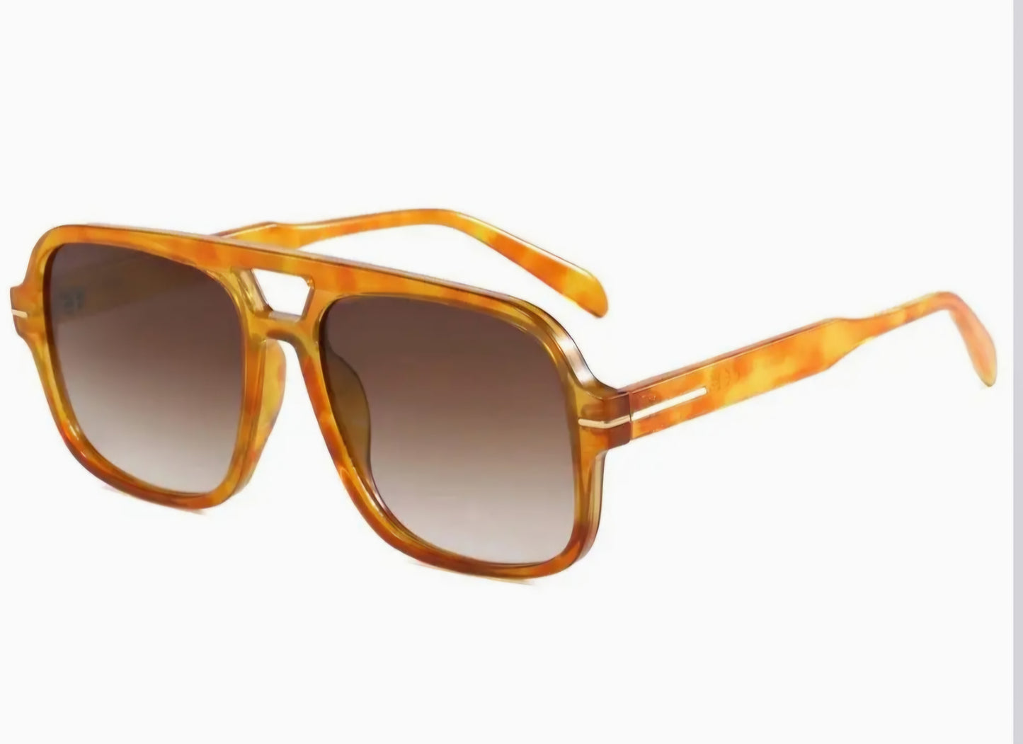 Natalie Oversized Aviator Sunglasses Sunset Tortoise