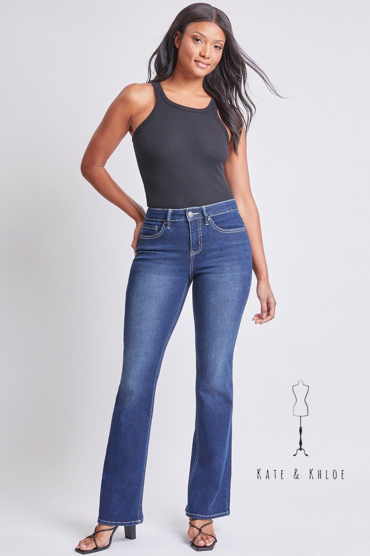 Sustainable Mid-rise Bootcut Denim with Tummy Control Panel