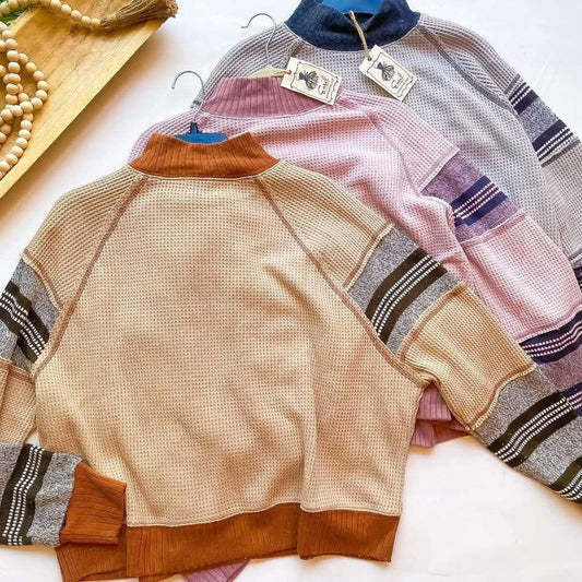 Grab it Waffle knit pullover