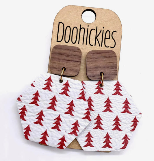 Country Christmas Tree Earrings