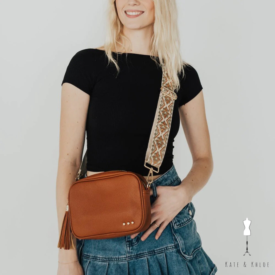 Willow Camera Crossbody Bag—Brown