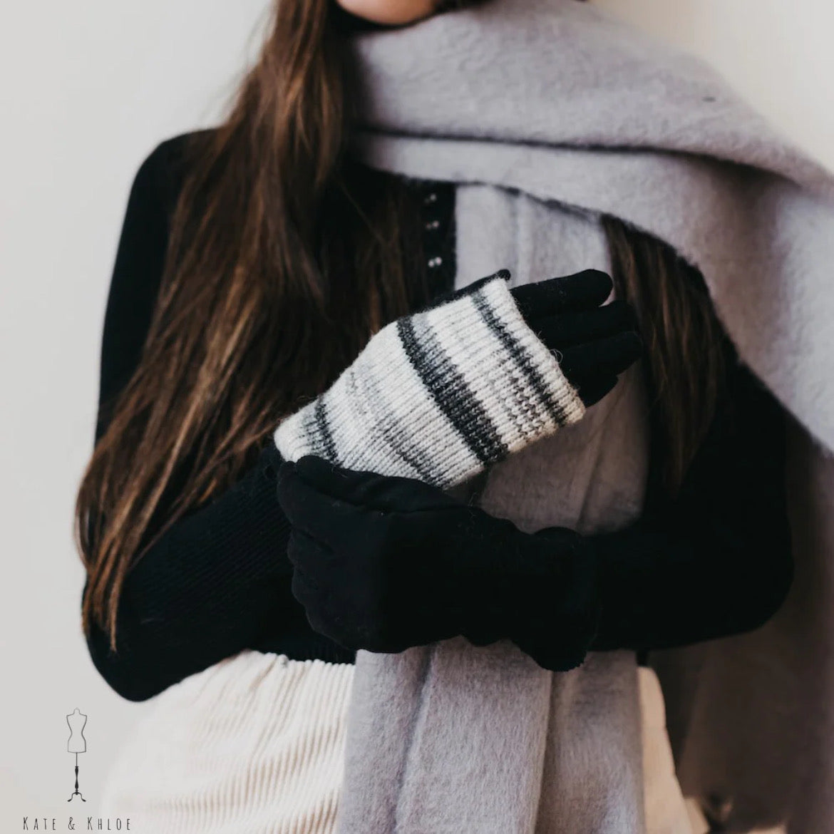 3 in 1 Glove Set Multi Color Gray
