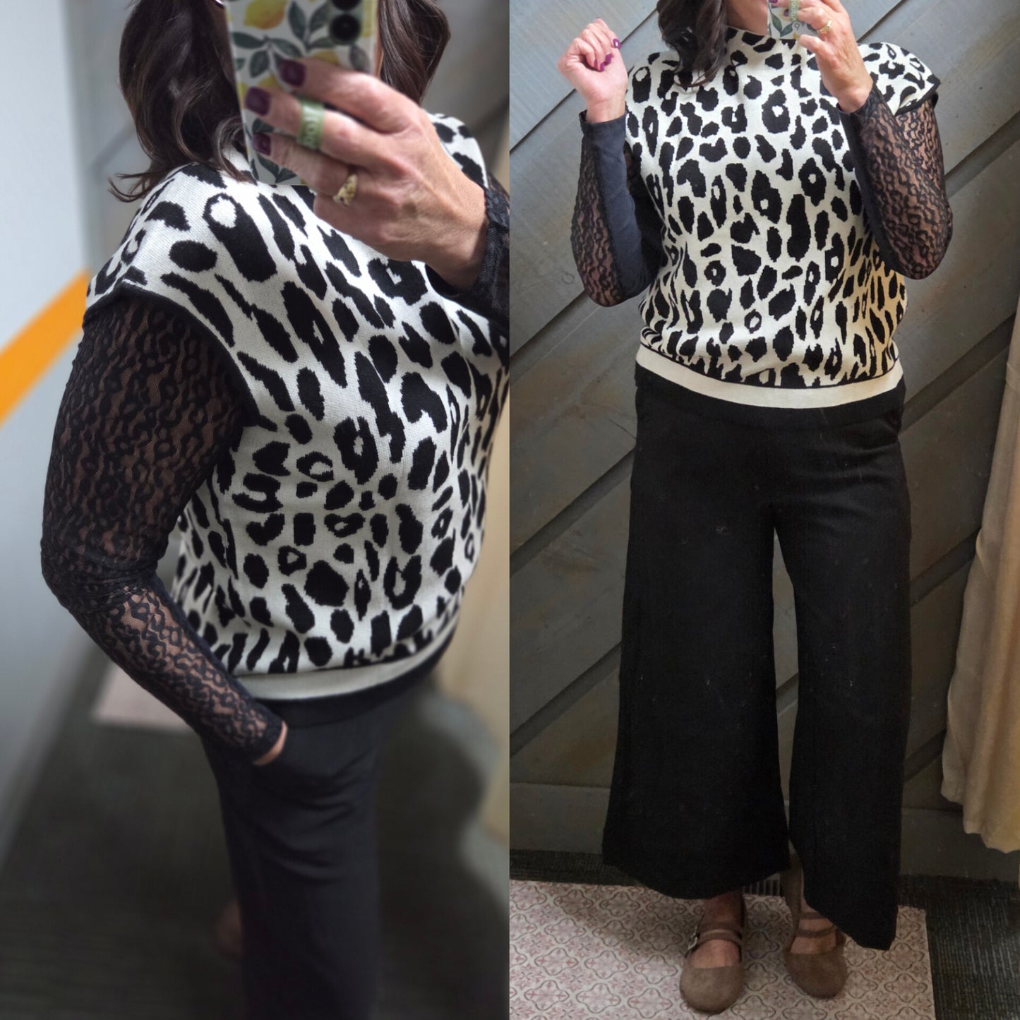 Sweetly Spotted Sleeveless Sweater