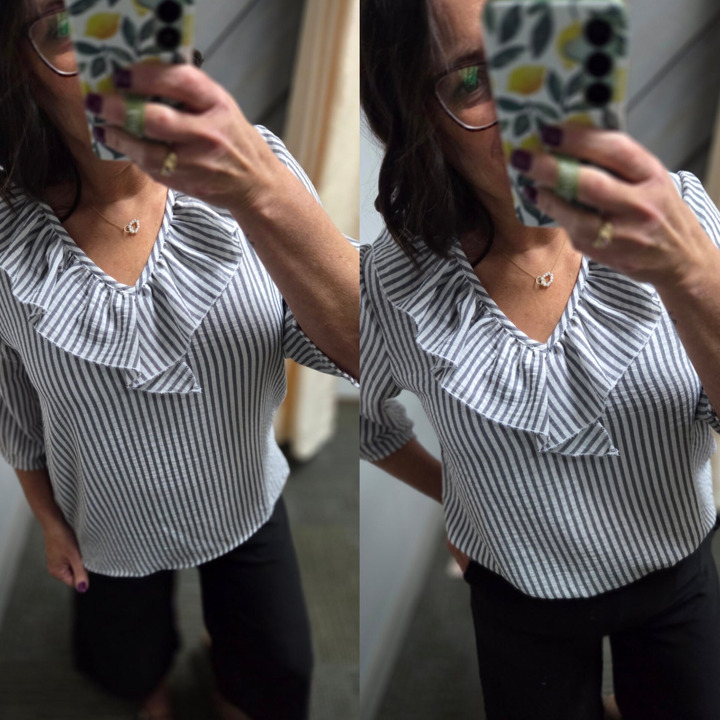 Linda Vertical Striped Blouse