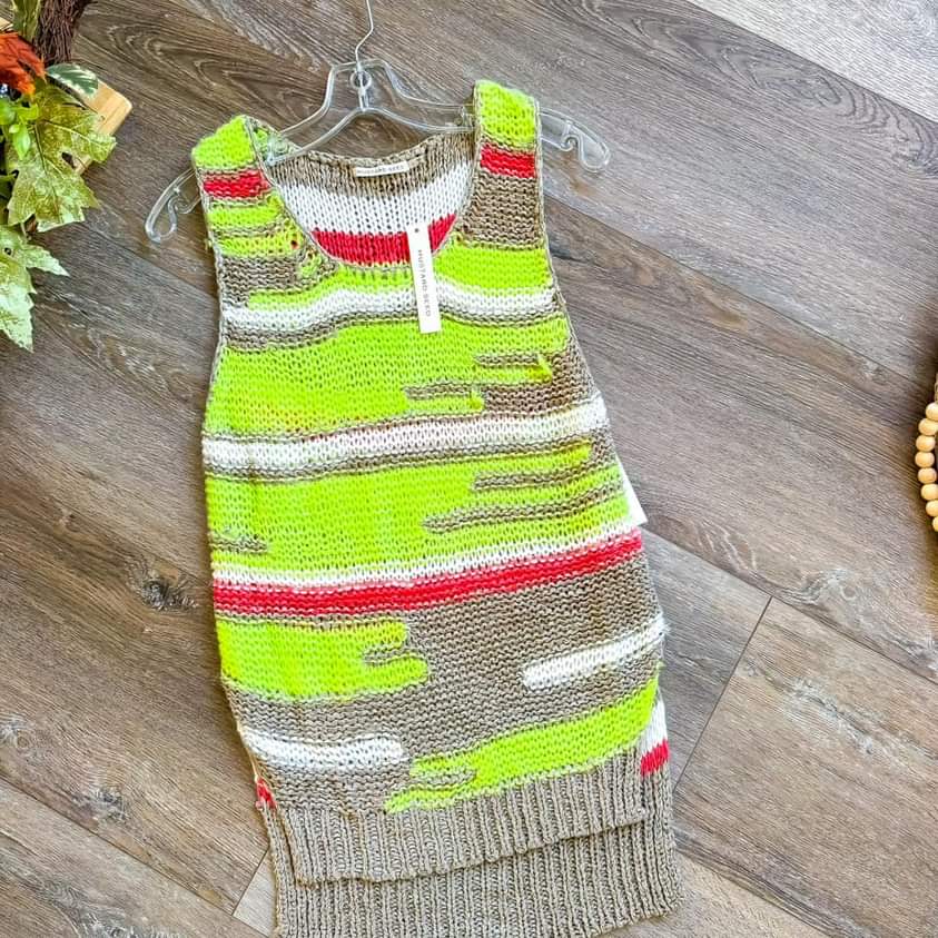 Splash of Color Knit Layering Sweater