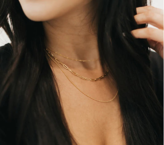 Charleston Chain Layered Necklace Gold