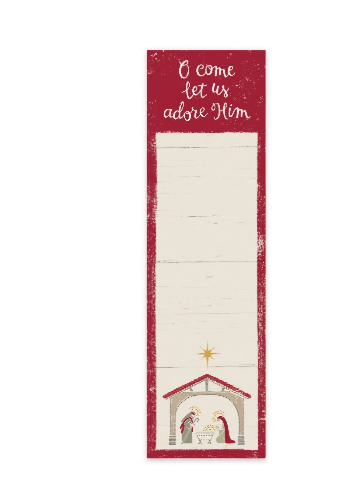 O Come Let Us Adore Him Note Pad USA Made