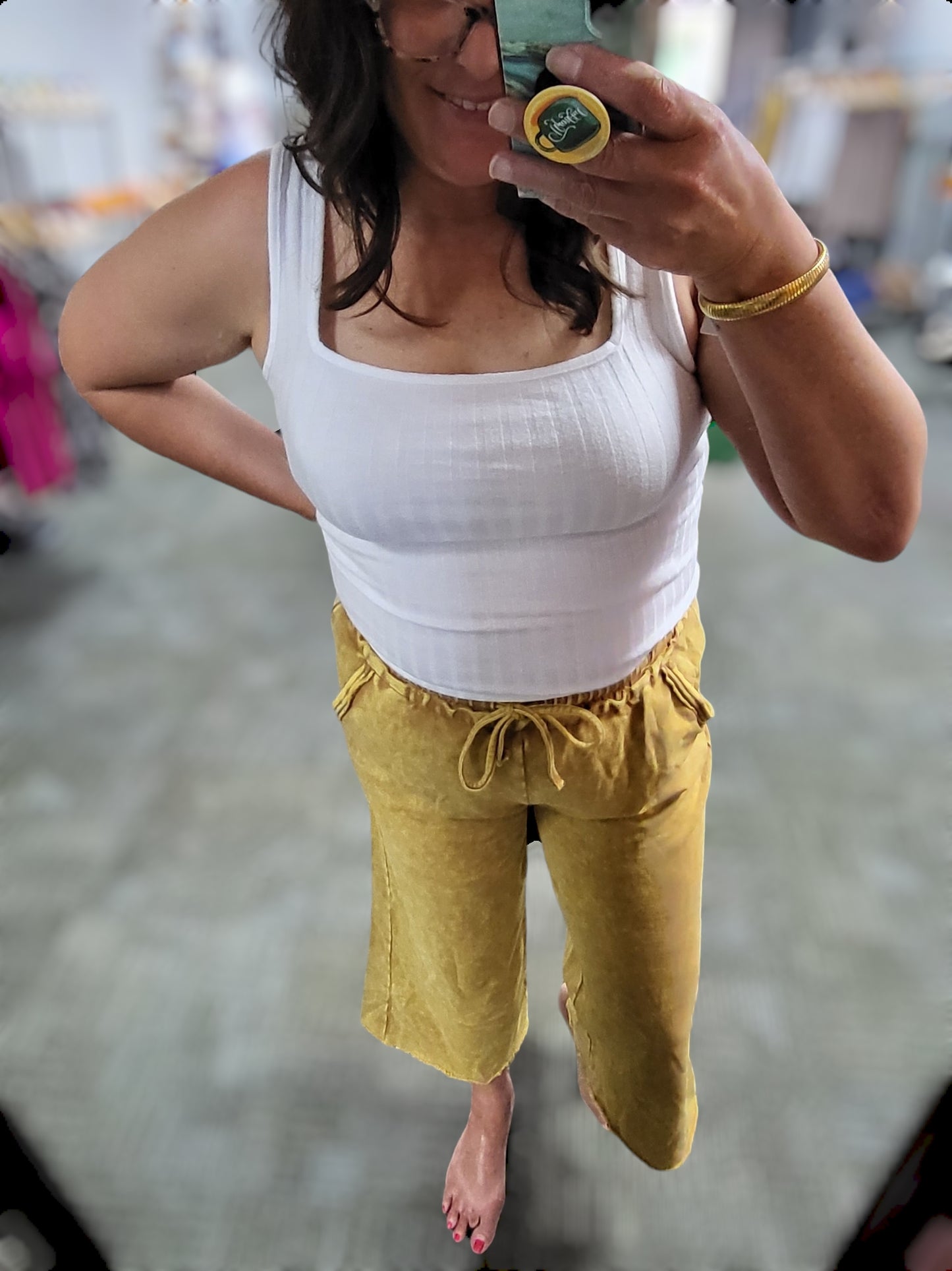 Bliss Comfort- High Rise Cropped Pants