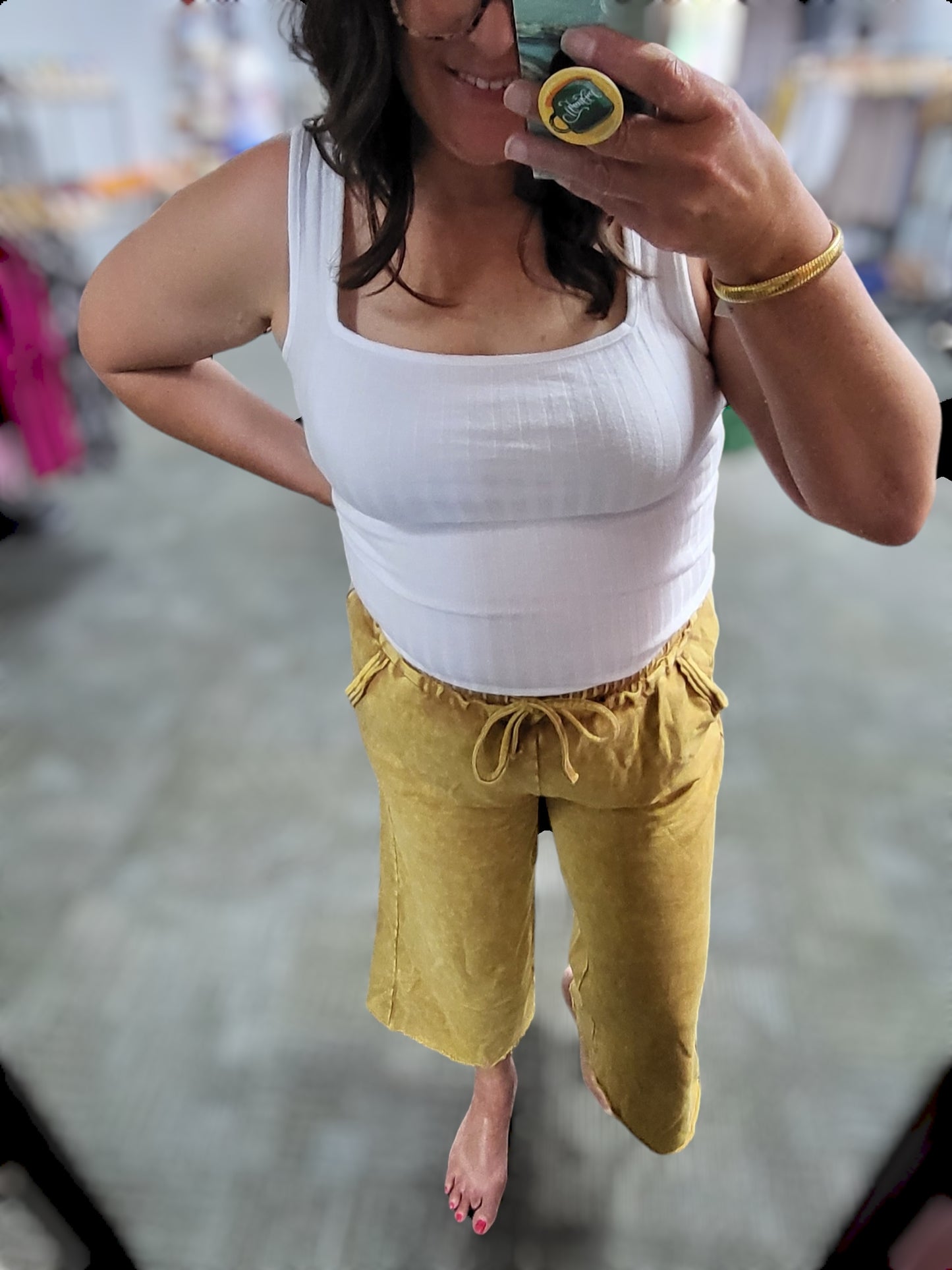 Bliss Comfort- High Rise Cropped Pants