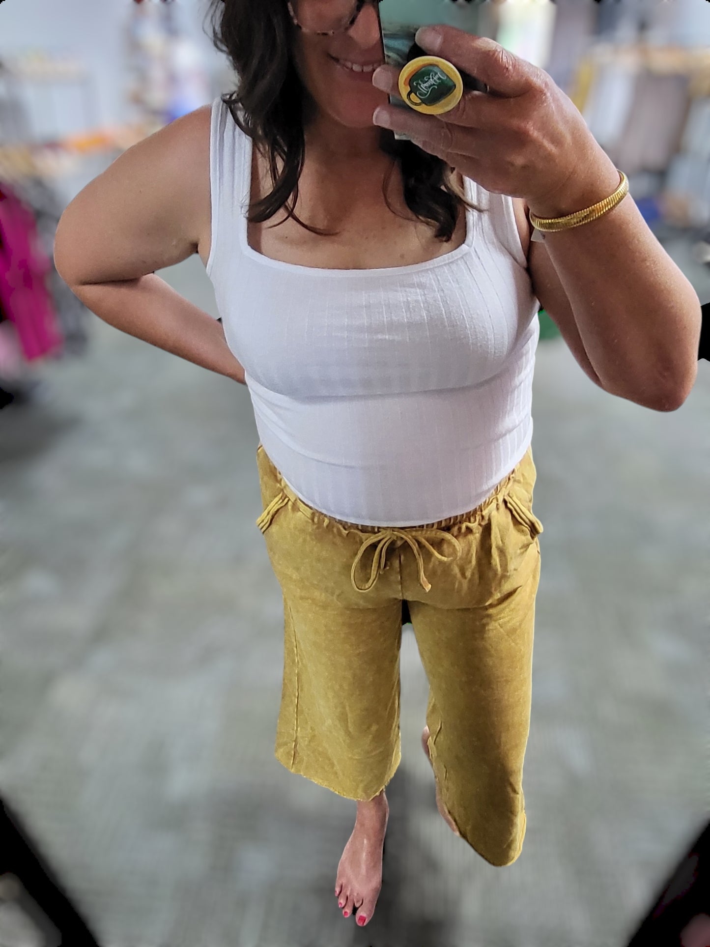Bliss Comfort- High Rise Cropped Pants