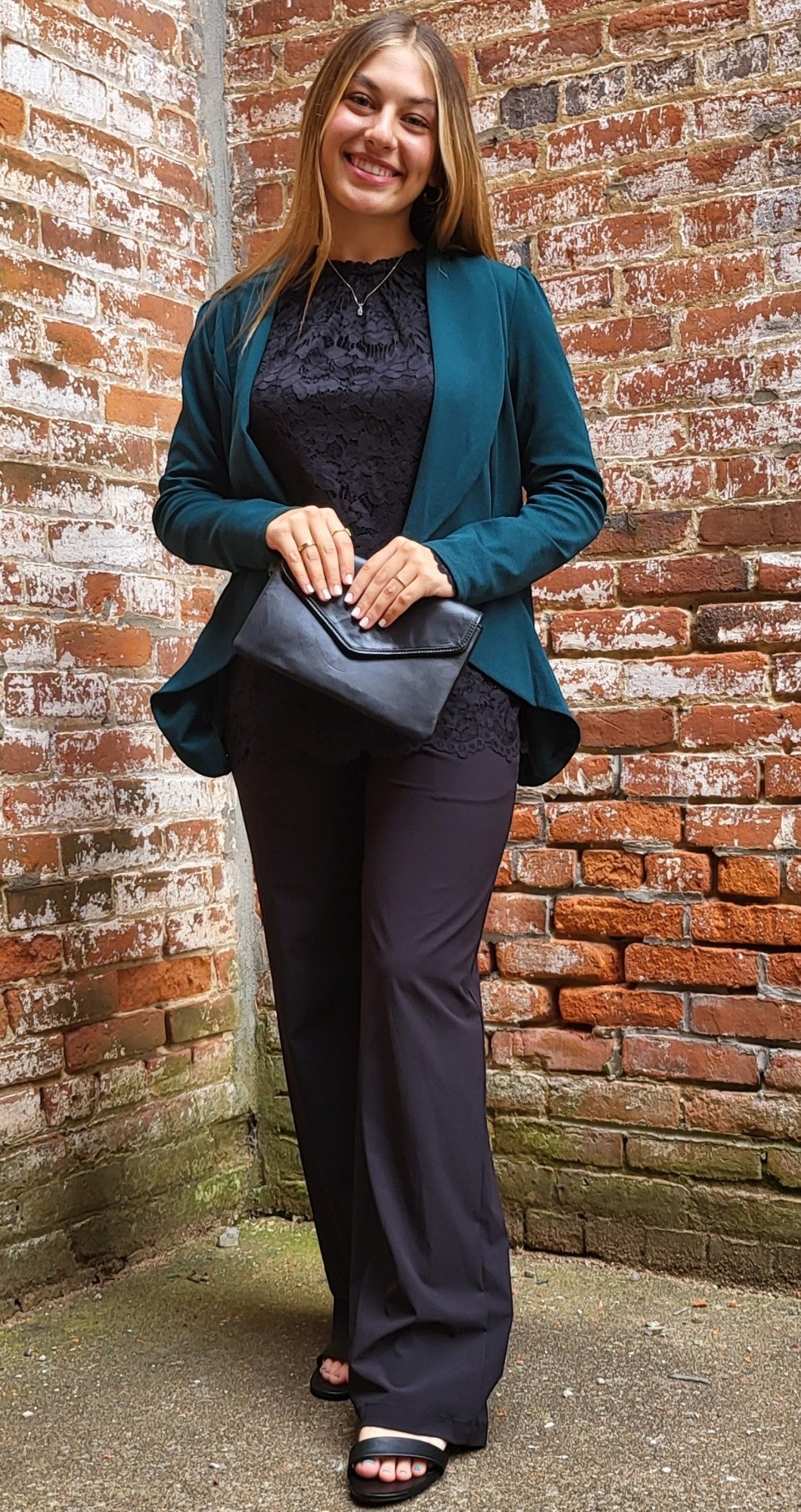 Elegance Lace Lined Peasant Top