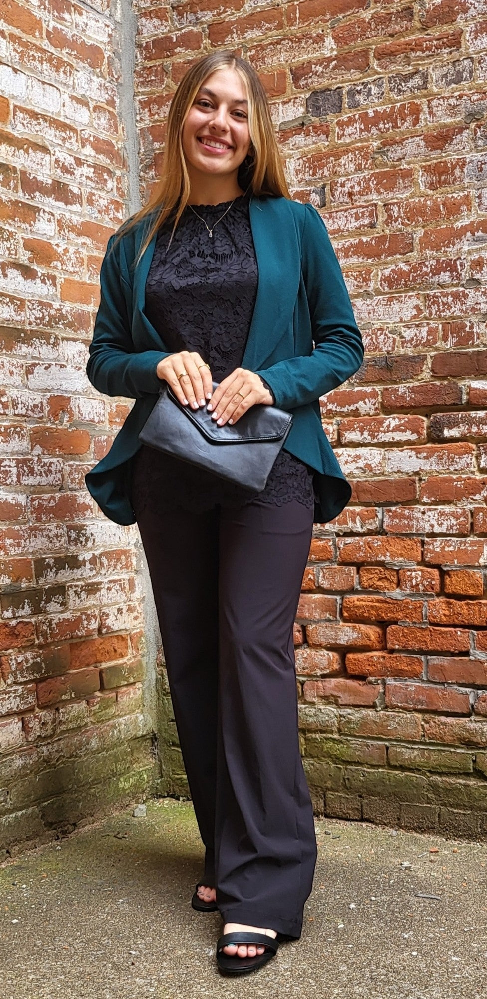 Elegance Lace Lined Peasant Top