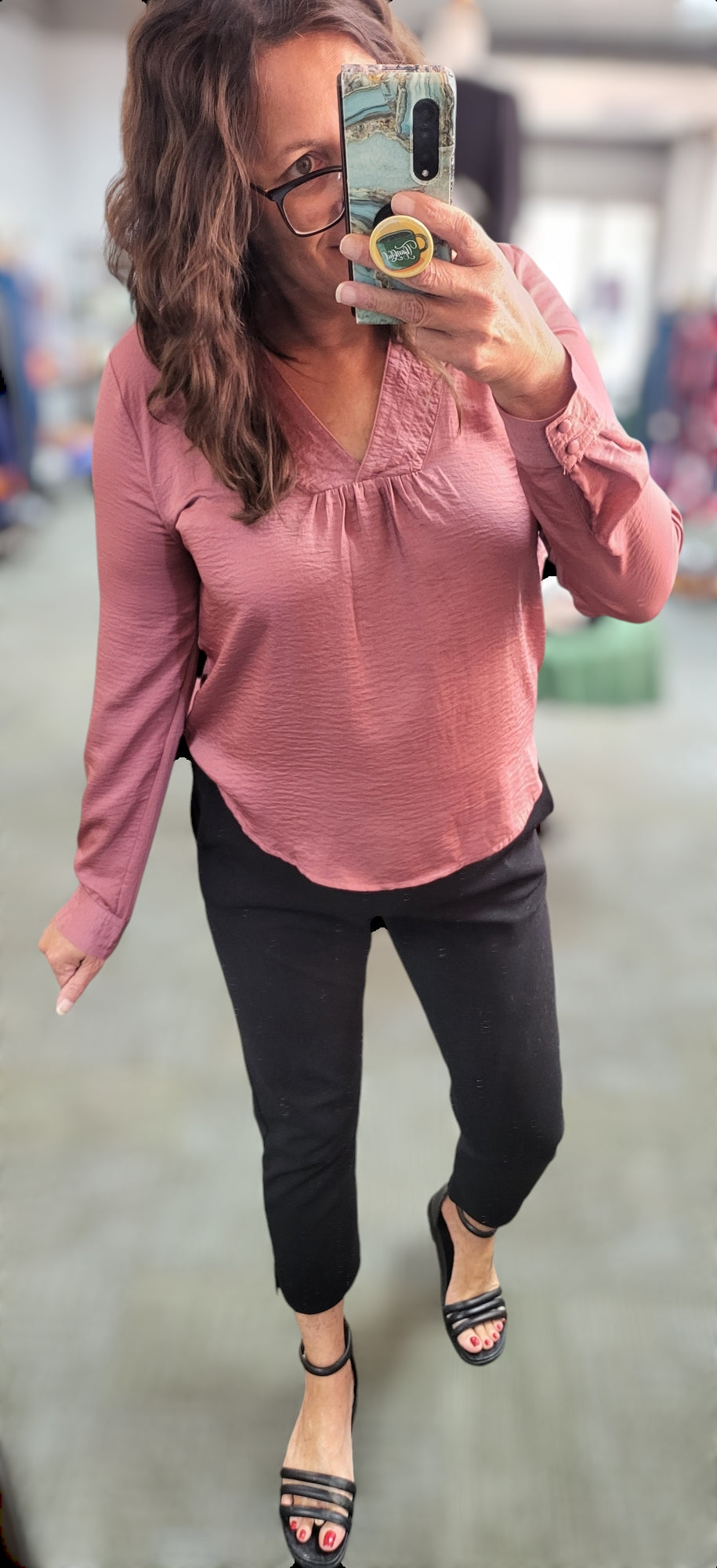 All I Ask - Mauve Blouse