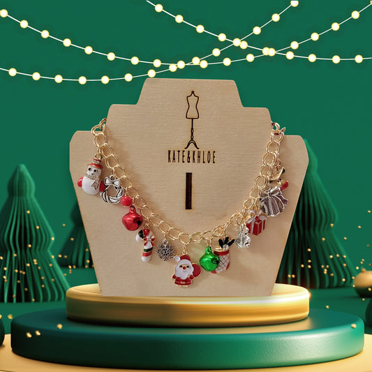 Christmas Charm Bracelet - Gold