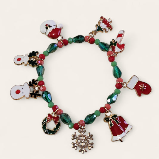 Stretch Bead & Charm Bracelet