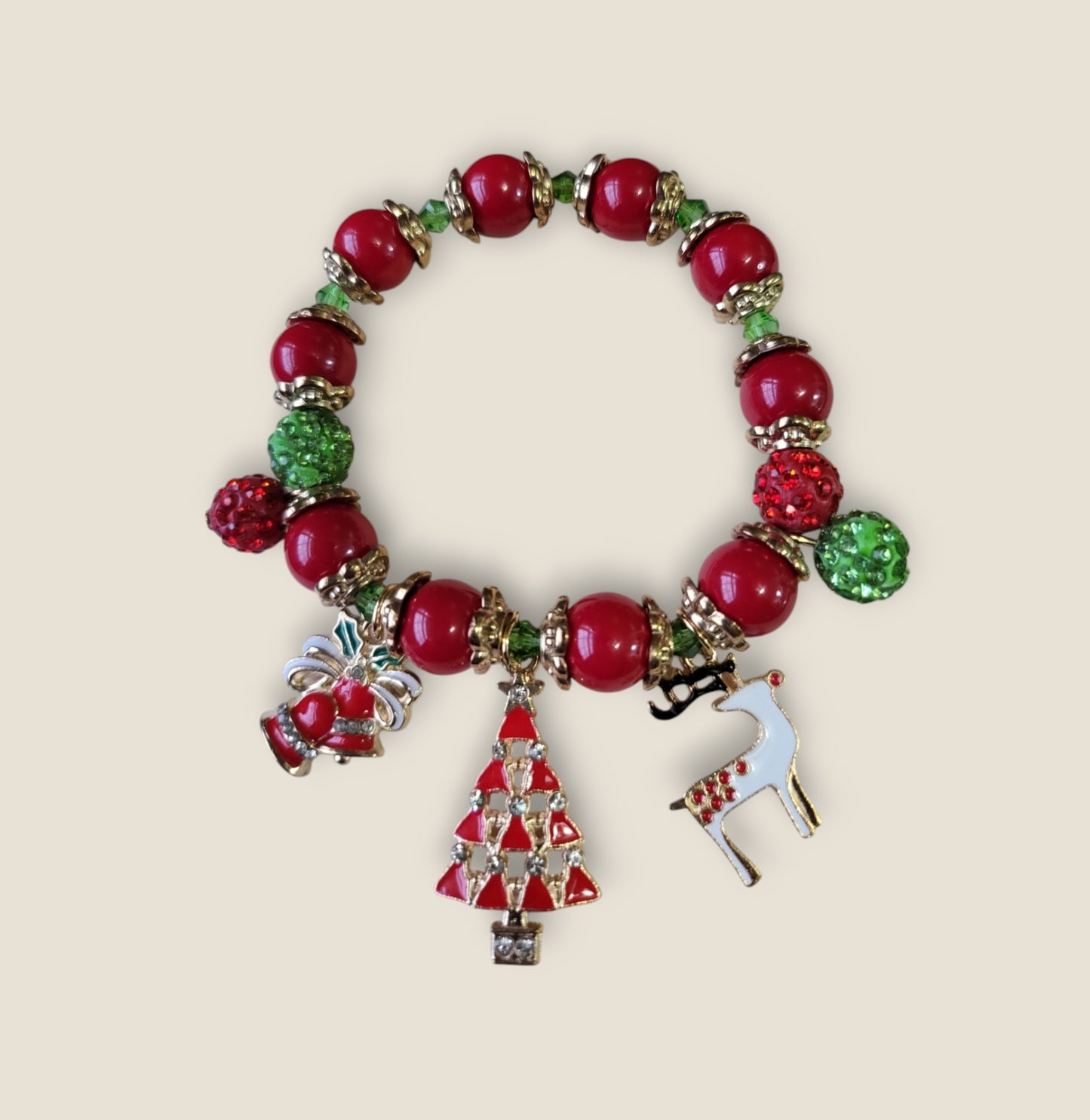White Christmas Stretch Bracelet