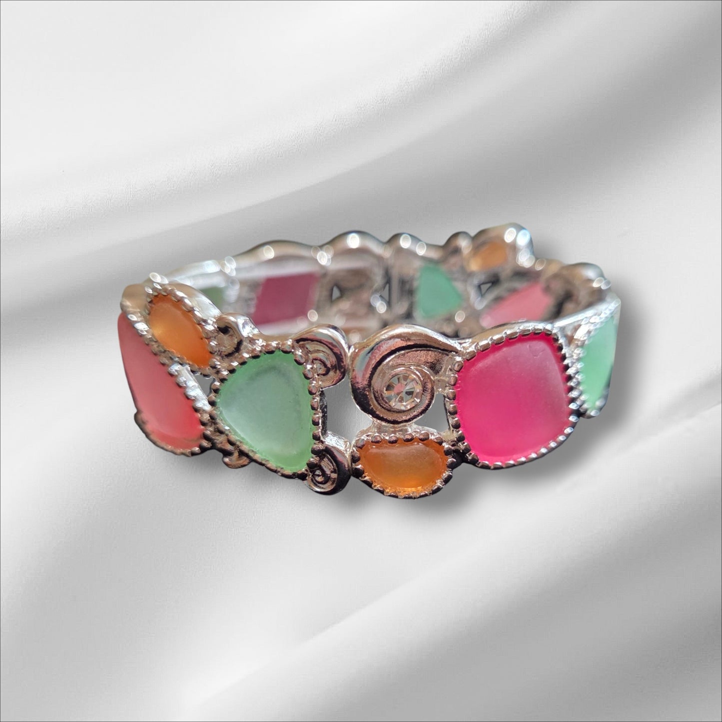 Chic Wrist Beach Glass Bracelet Pink