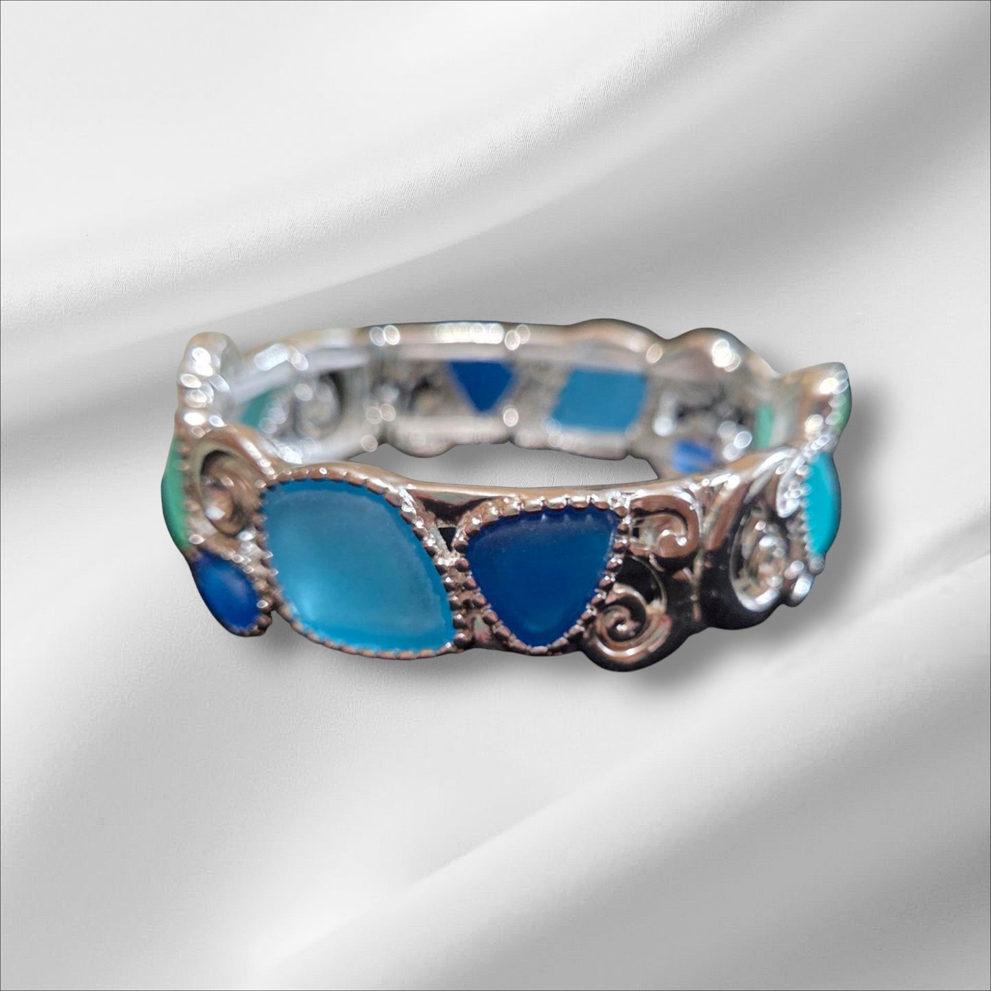 Chic Wrist Beach Glass Bracelet Blue