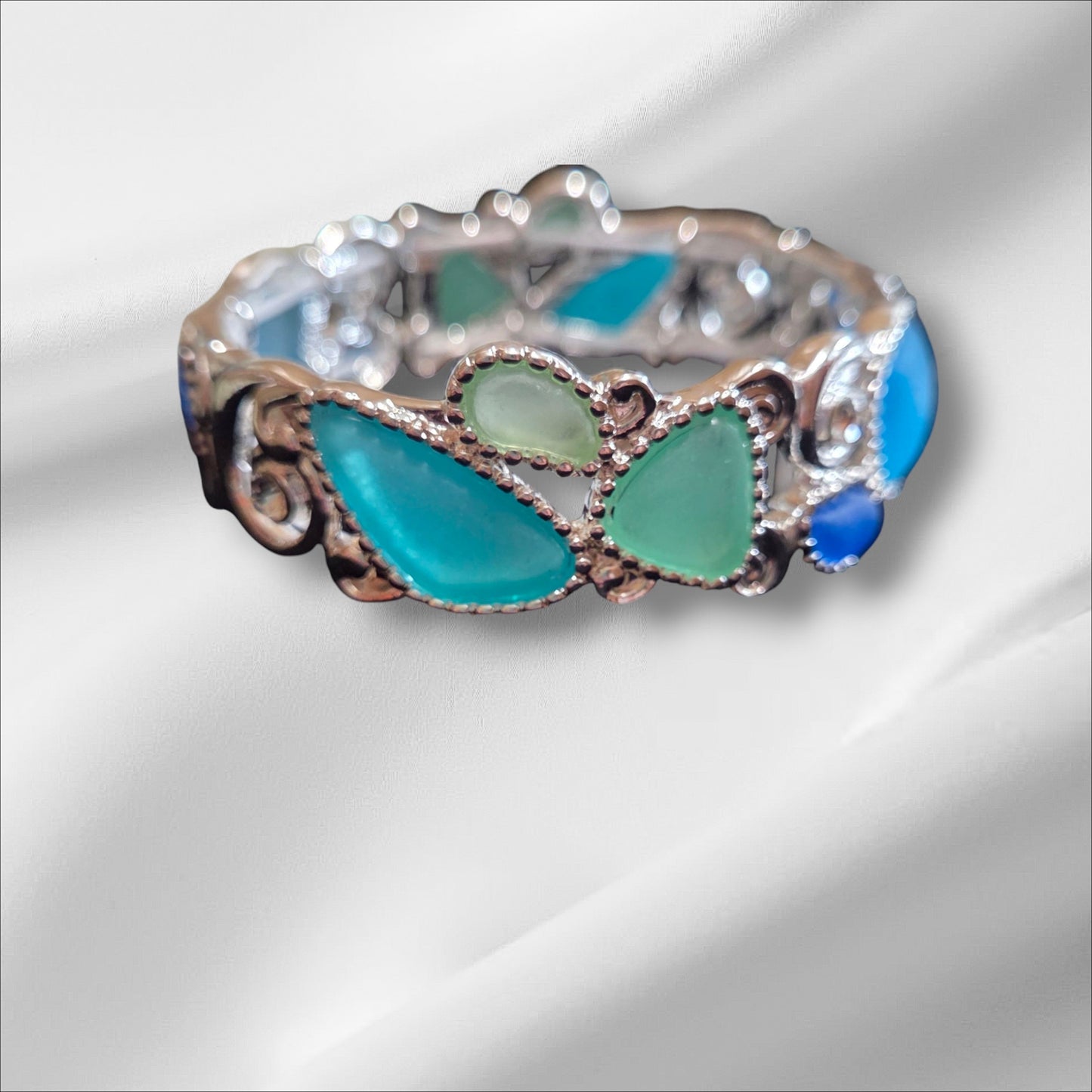 Chic Wrist Beach Glass Bracelet Blue