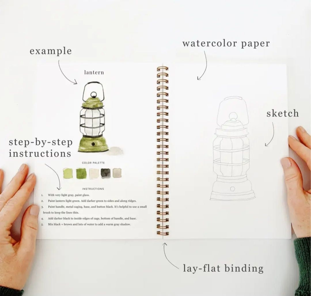 Camping Watercolor Workbook