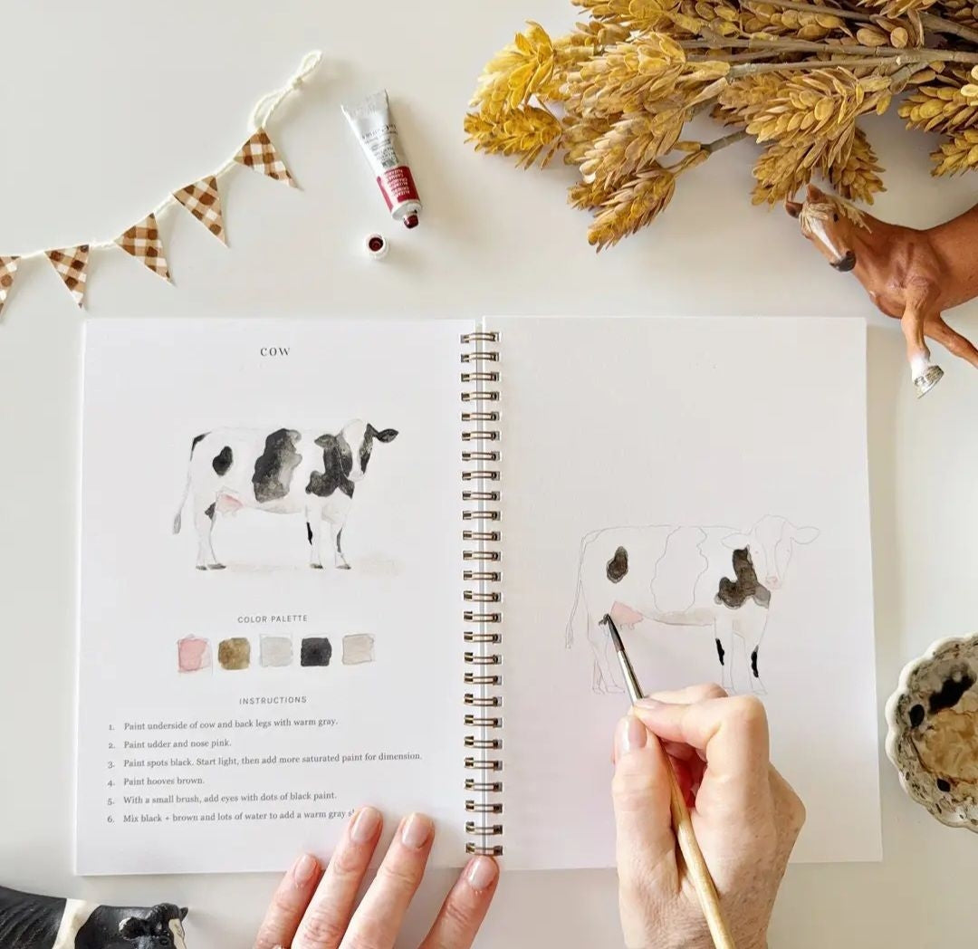 Farm Watercolor Workbook