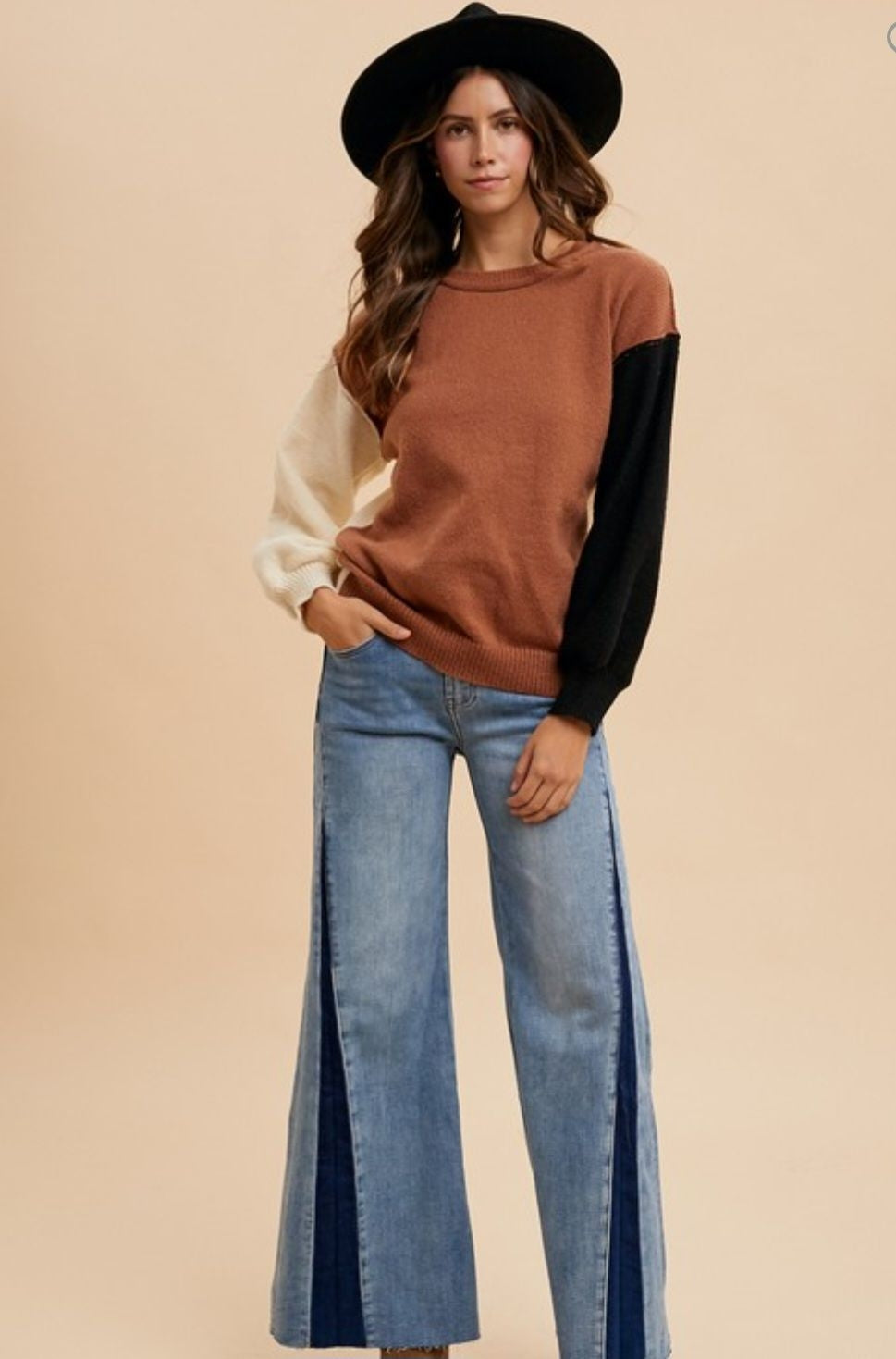 Soft Touch Color Block Sweater