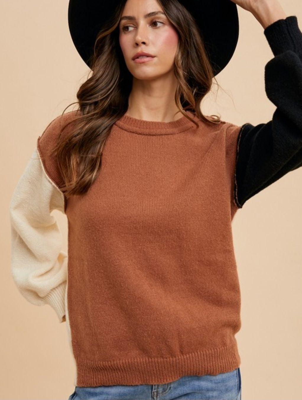 Soft Touch Color Block Sweater