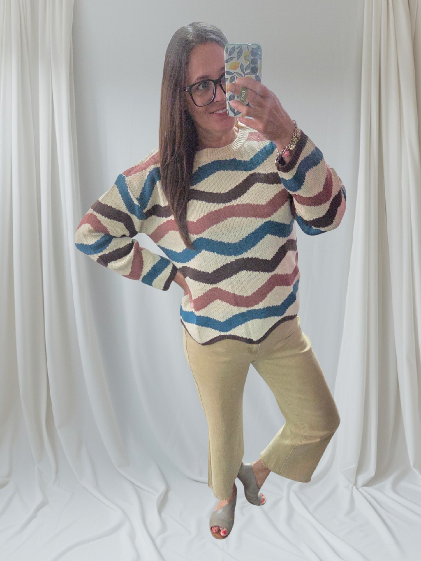 Multi Wave Knit Sweater