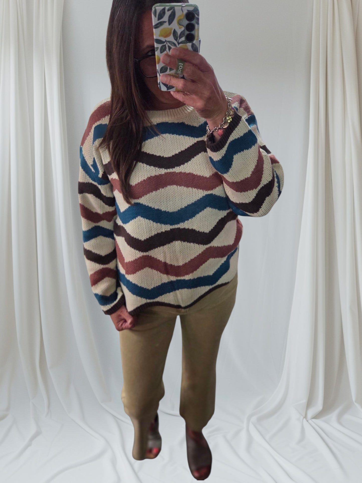 Multi Wave Knit Sweater