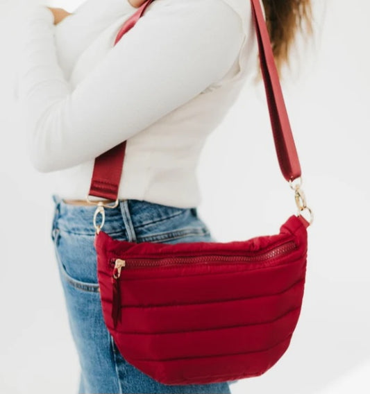 Jolie Puffer Belt Bag ~ Red