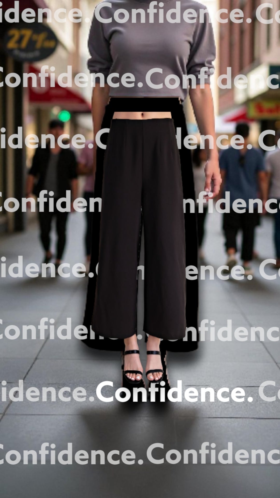 Culottes High Waisted Trousers Black