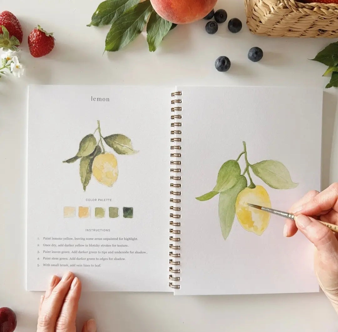 Fruit Watercolor Workbook emily lex designs